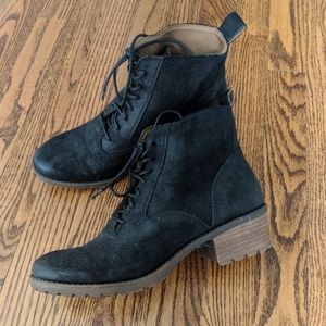 Lucky brand black suede boots